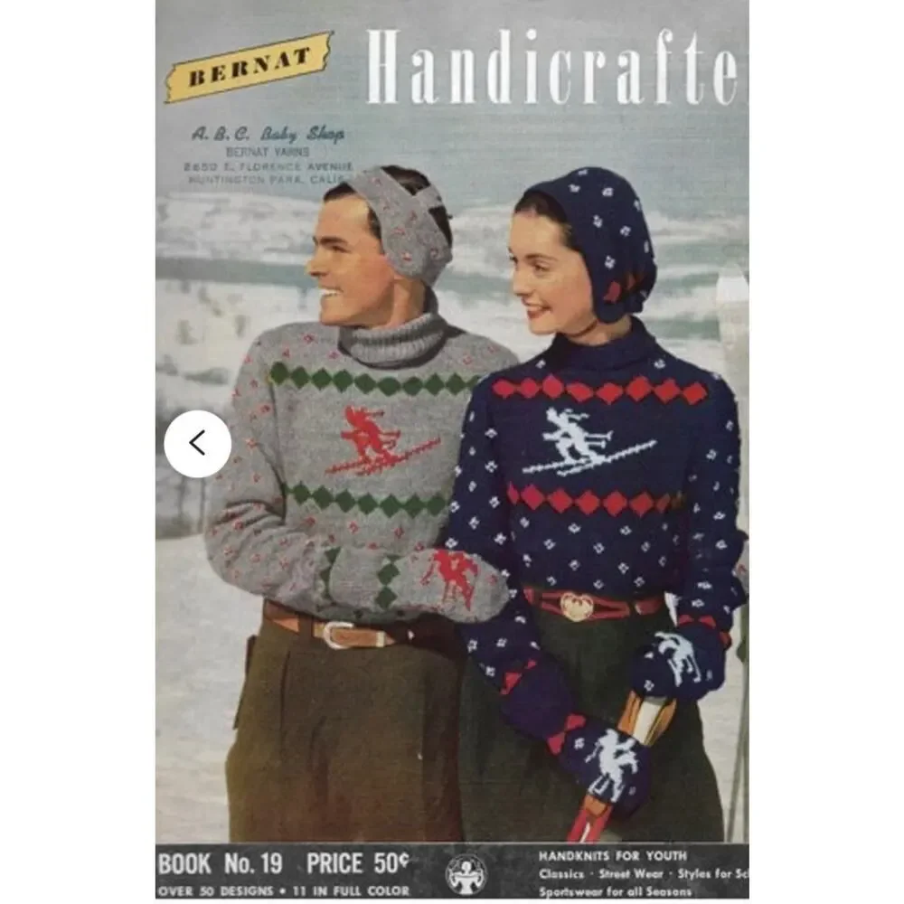 Vintage 1940's Handmade Women's Nordic Ski Sweater - Picture 7 of 7